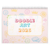 Süßer heller Doodle-Kalender 2026 Kalender (Titelbild)