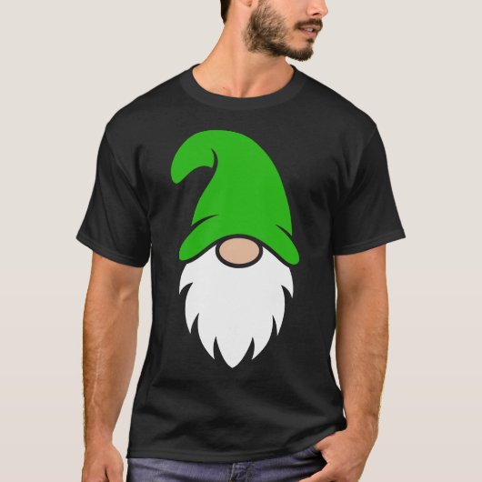 Süßer hellgrüner Hut Weihnachts-Gnom T-Shirt (Vorderseite)