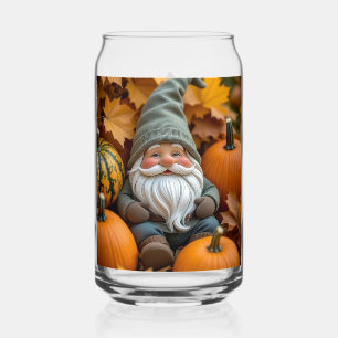 Süßer Herbst-Gnom & Halloween-Geister-Glasbecher Dosenglas
