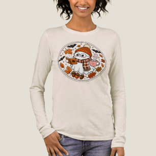 Süßer Herbst-Halloween-Geist mit heißer Schokolade Tri-Blend Shirt