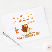 Süßer Herbst-Igel-Fallernte-Aufkleber Quadratischer Aufkleber (Umschlag)