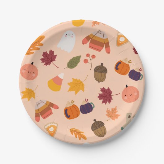 Süßer Herbst Pappteller (Vorderseite)