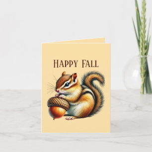 Süßer Herbst-Saison-Chipmunk zum Anpassen Karte