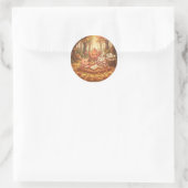Süßer Herbstfreunde-Aufkleber Runder Aufkleber (Tasche)