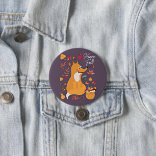 Süßer Herbstfuchs mit individuellem Text Button