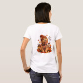 Süßer Herbsthund im Pullover | Cozy Fall T-Shirt D (Schwarz voll)