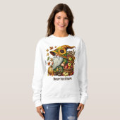 Süßer Herbstlicher Gnom mit Text Sweatshirt (Vorne ganz)