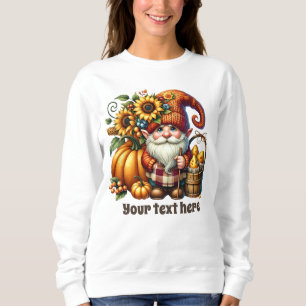 Süßer Herbstlicher Saison-Gnom Text hinzufügen Sweatshirt