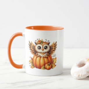 Süßer Herbstlicher saisonaler Uhu  Tasse