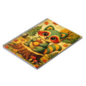 Süßer Herbstwaldwaschbär mit Eichel Notizblock (Linke Seite)