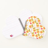 Süßer Herz Bär Kinderzimmer Muster Notizblock (Innenseite)