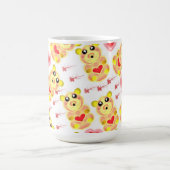 Süßer Herz Bär Nursery Muster Kaffeetasse (Mittel)