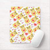 Süßer Herz Bär Nursery Muster Mousepad (Mit Mouse)