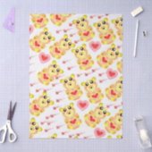 Süßer Herz Bär Nursery Muster Seidenpapier (Basteln)