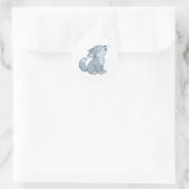 Süßer heulender Wolfswelpe Runder Aufkleber (Tasche)