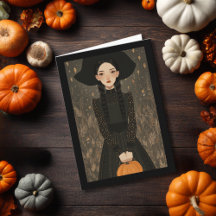 Süßer Hexenmädchenhut & Kürbis Kinder Halloween