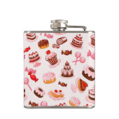 Süßer Hintergrund Flachmann (Rückseite)