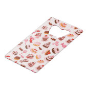 Süßer Hintergrund Geldbeutel Flaschenöffner (Rückseite Schrägansicht)