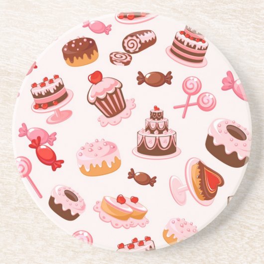 Süßer Hintergrund Getränkeuntersetzer (Vorne)