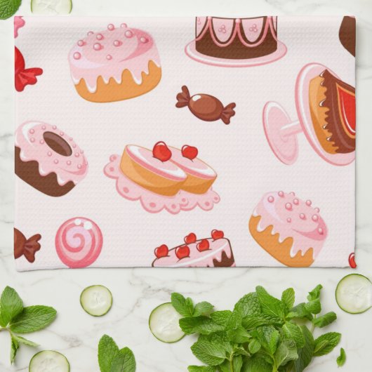 Süßer Hintergrund Handtuch (Gefaltet)