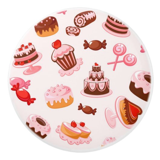 Süßer Hintergrund Keramikknauf (Vorderseite)