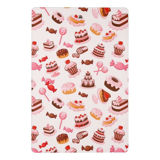 Süßer Hintergrund Mini Klemmbrett (Rückseite)