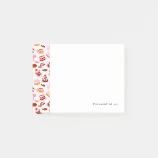 Süßer Hintergrund Post-it Klebezettel (Vorderseite)