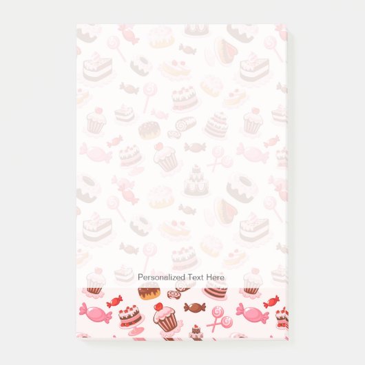 Süßer Hintergrund Post-it Klebezettel (Vorderseite)