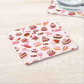 Süßer Hintergrund Rechteckiger Pappuntersetzer (angewinkelt)