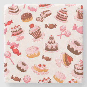 Süßer Hintergrund Steinuntersetzer