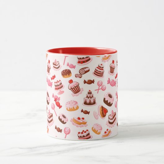 Süßer Hintergrund Tasse (Zentrum)