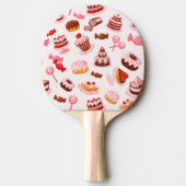 Süßer Hintergrund Tischtennis Schläger (Vorderseite)