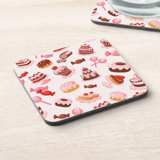 Süßer Hintergrund Untersetzer (Linke Seite)