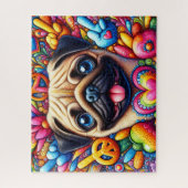 Süßer Hippie-Pug Puzzle (Vertikal)