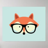 Süßer Hipster Rotfuchs Poster (Vorne)
