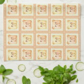 Süßer Honig-Patchwork-Keks-Teddybär Geschirrtuch (Gefaltet)