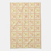Süßer Honig-Patchwork-Keks-Teddybär Geschirrtuch (Vertikal)