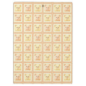 Süßer Honig-Patchwork-Keks-Teddybär Klemmbrett (Rückseite)