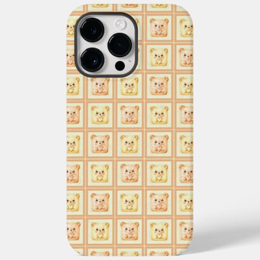 Süßer Honig-Patchwork-Teddybär Case-Mate iPhone Hülle (Rückseite)