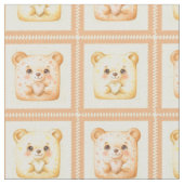 Süßer Honig-Patchwork-Teddybär Stoff (Nahaufnahme)