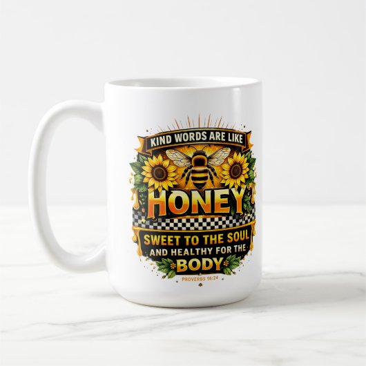 Süßer Honig | Sprüche 16:24 Kaffeetasse (Links)