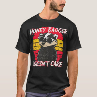 Süßer Honigdachs Lustiger Retro-Stil Kümmert T-Shirt
