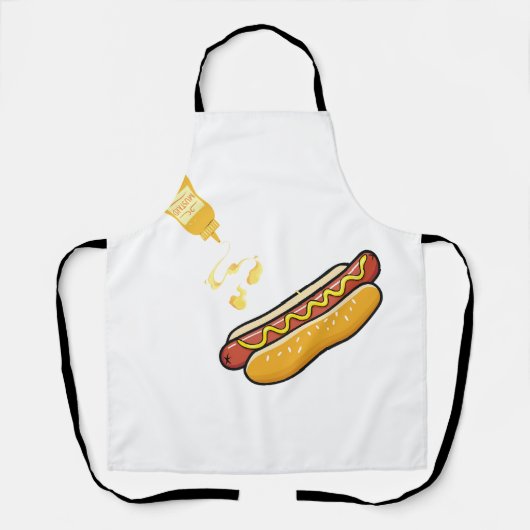 Süßer Hot Dog und Senfglas Schürze (Vorderseite)