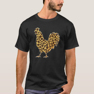 Süßer Hühner-Leoparden-Druck-Farm-Tier-Ostern Frau T-Shirt