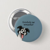 Süßer Hund Button (Vorne & Hinten)