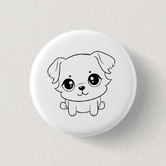 Süßer Hund Button (Vorderseite)