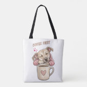 Süßer Hund, der friedlich schläft  Tasche (Rückseite)
