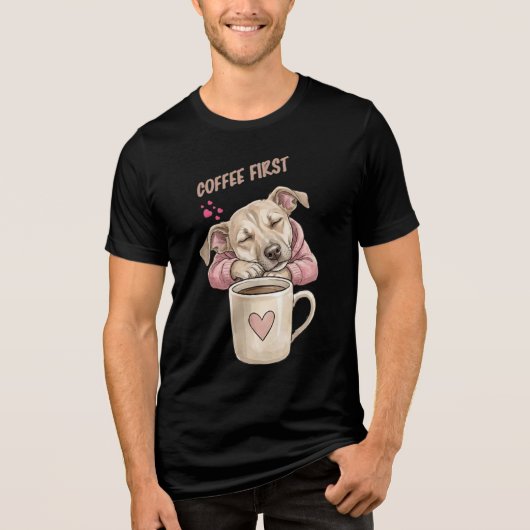 Süßer Hund, der friedlich schläft Tri-Blend Shirt (Vorderseite)