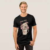 Süßer Hund, der friedlich schläft Tri-Blend Shirt (Vorderseite voll)
