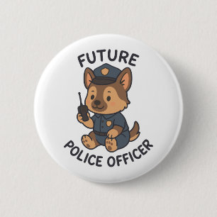 Süßer Hund fährt Skateboard Button